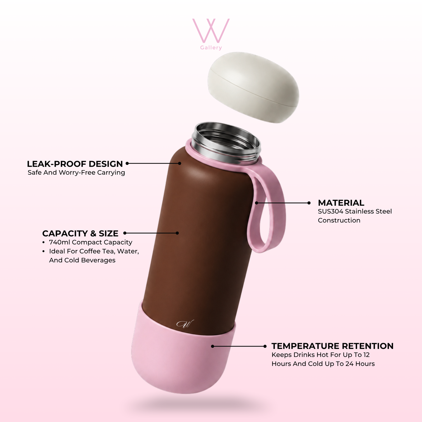 Wubble Bottle Macaron Series 740ml
