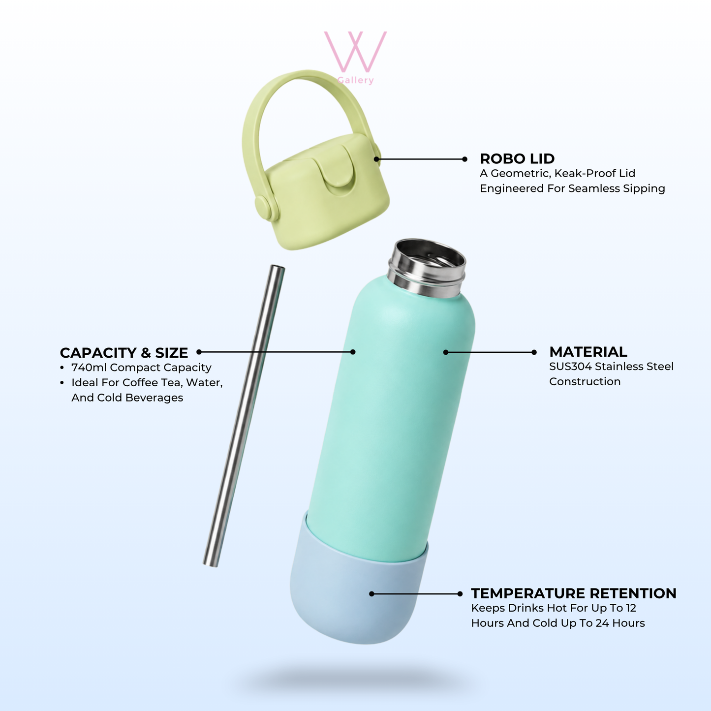 Wubble Bottle Bloom Series 740ml