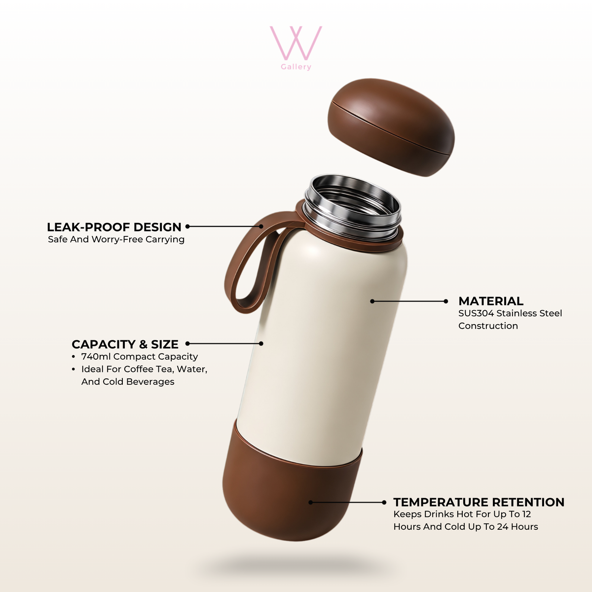 Free Engrave Wubble Bottle Bloom Series 740ml