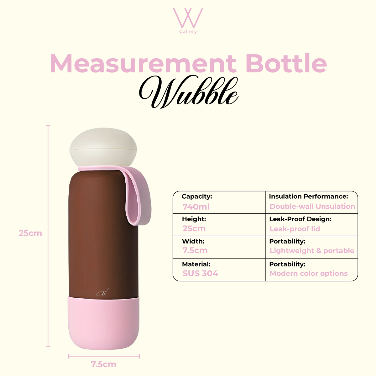 Free Engrave Wubble Bottle Bloom Series 740ml