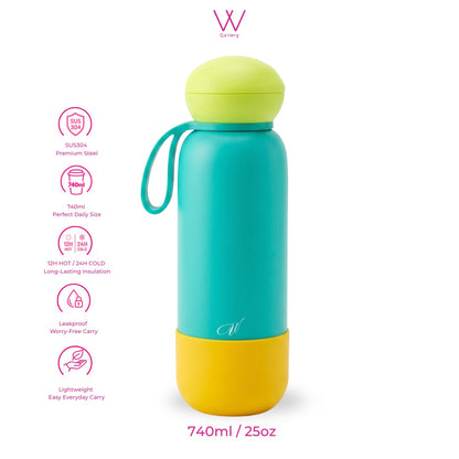 Free Engrave Wubble Water Bottle Courtside Series 740ml